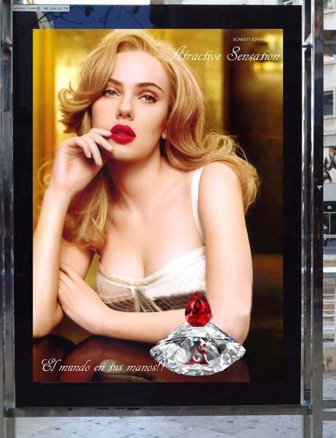 Scarlett Johannsen on a Billboard